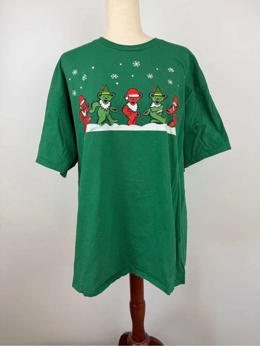 Grateful Dead T-Shirt - Dancing Bears Green Christmas